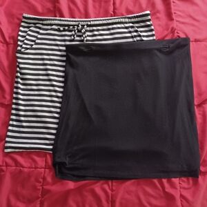 Sonoma Women's Mini Skirts - Black and Striped